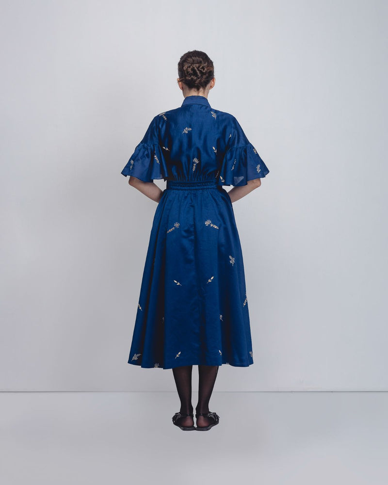 Fons Dress - Red cotton by Leh Studios in red color for women Worldwide