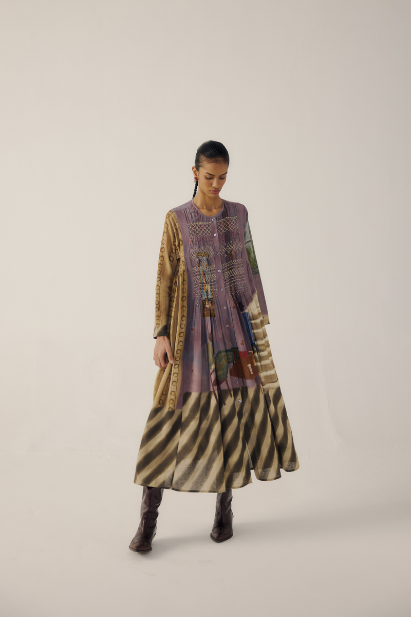 FRIDA DRESS-Living Room cotton by CORD for women Worldwide