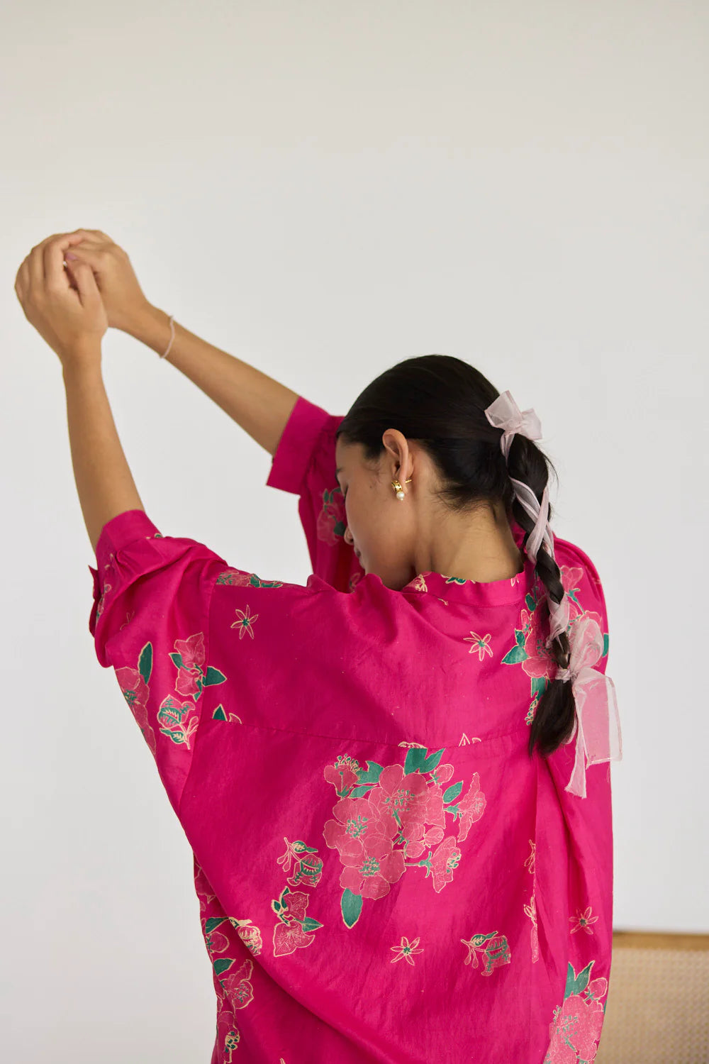 FUCHSIA BOUGAINVILLEA KURTA SET