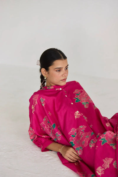 FUCHSIA BOUGAINVILLEA KURTA SET