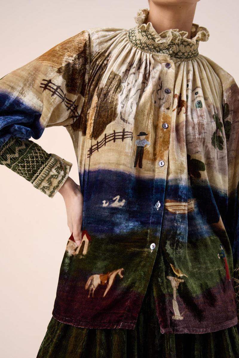 FARMER TOP -VILLAGE PRINT by CORD for women Worldwide