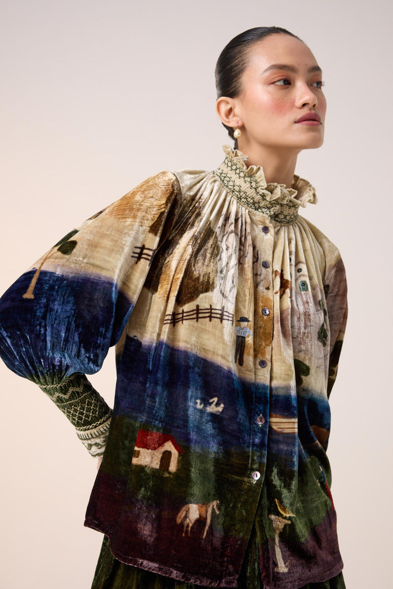 FARMER TOP -VILLAGE PRINT by CORD for women Worldwide