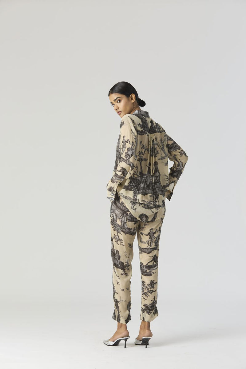 FESTA CO-ORD SET by Yam in grey color for women Worldwide