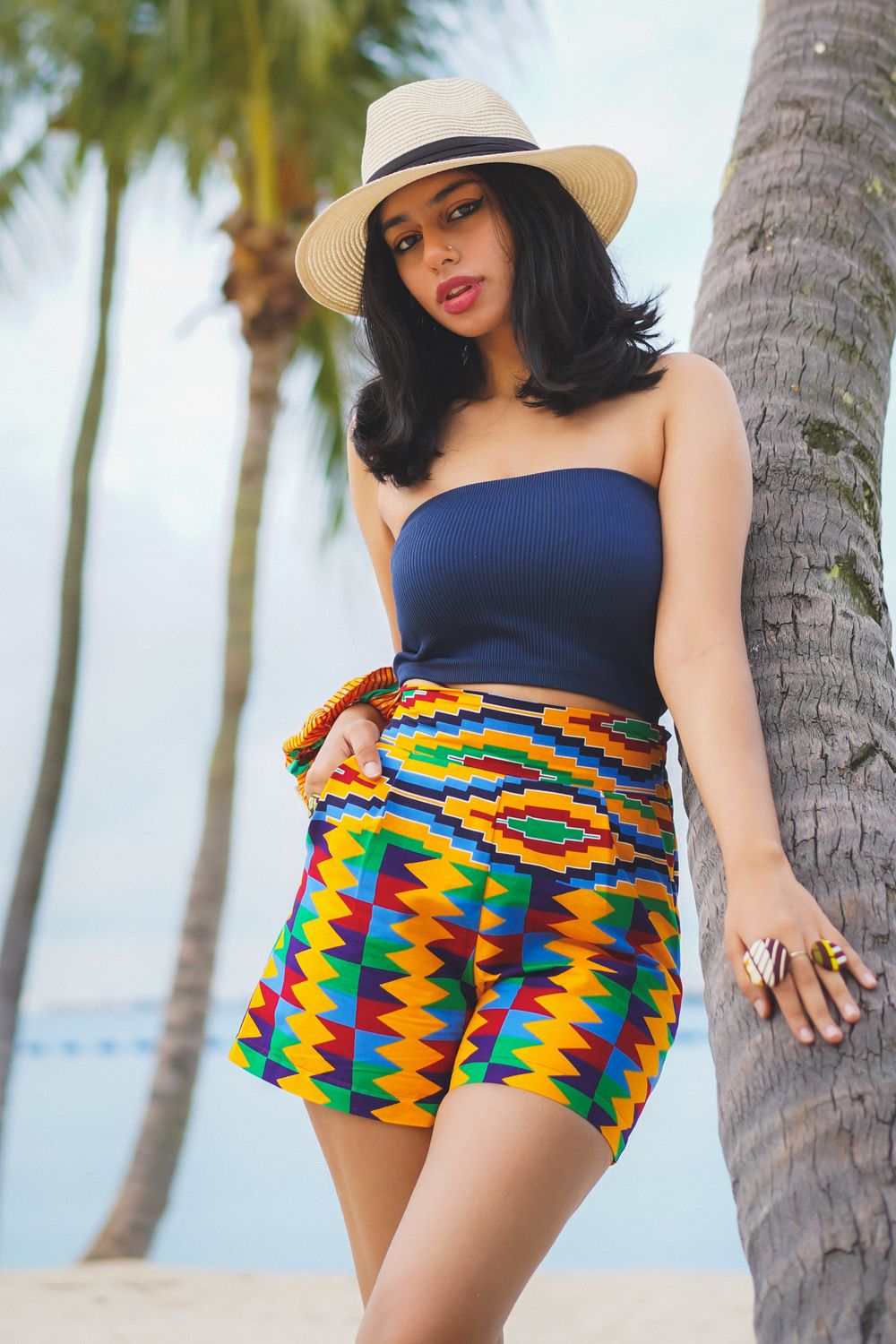 Firdawasi Shorts -Yellow Kente