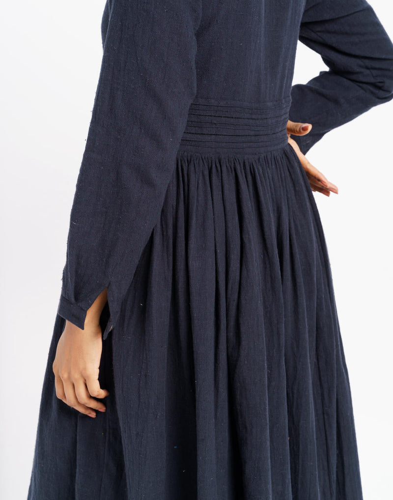 Fit and flare midi dress - Black Dress by World of Crow in black color for women Worldwide