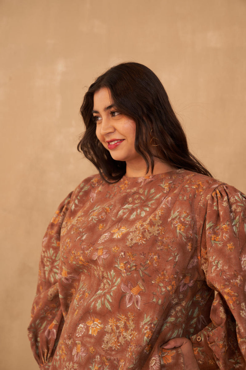 Flower Field Kala Cotton Dress cotton by SUI in multi color for women Worldwide