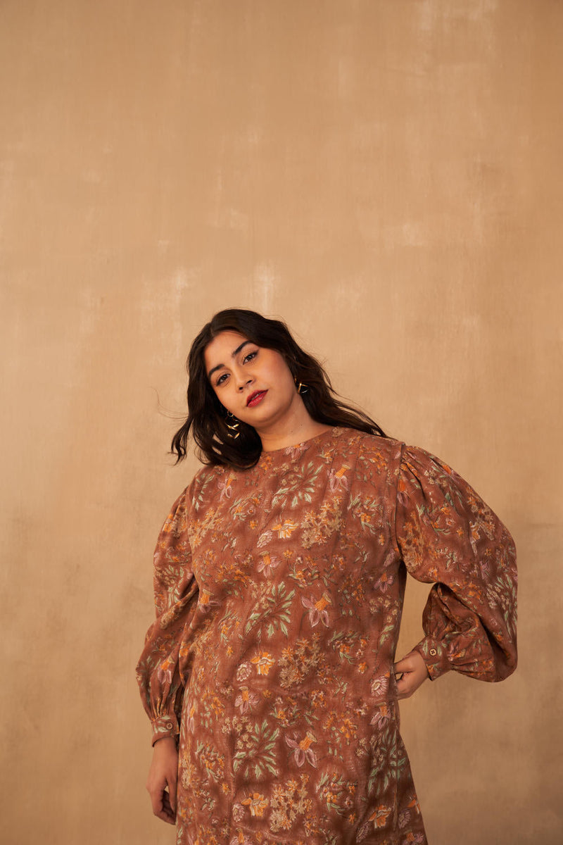 Flower Field Kala Cotton Dress cotton by SUI in multi color for women Worldwide