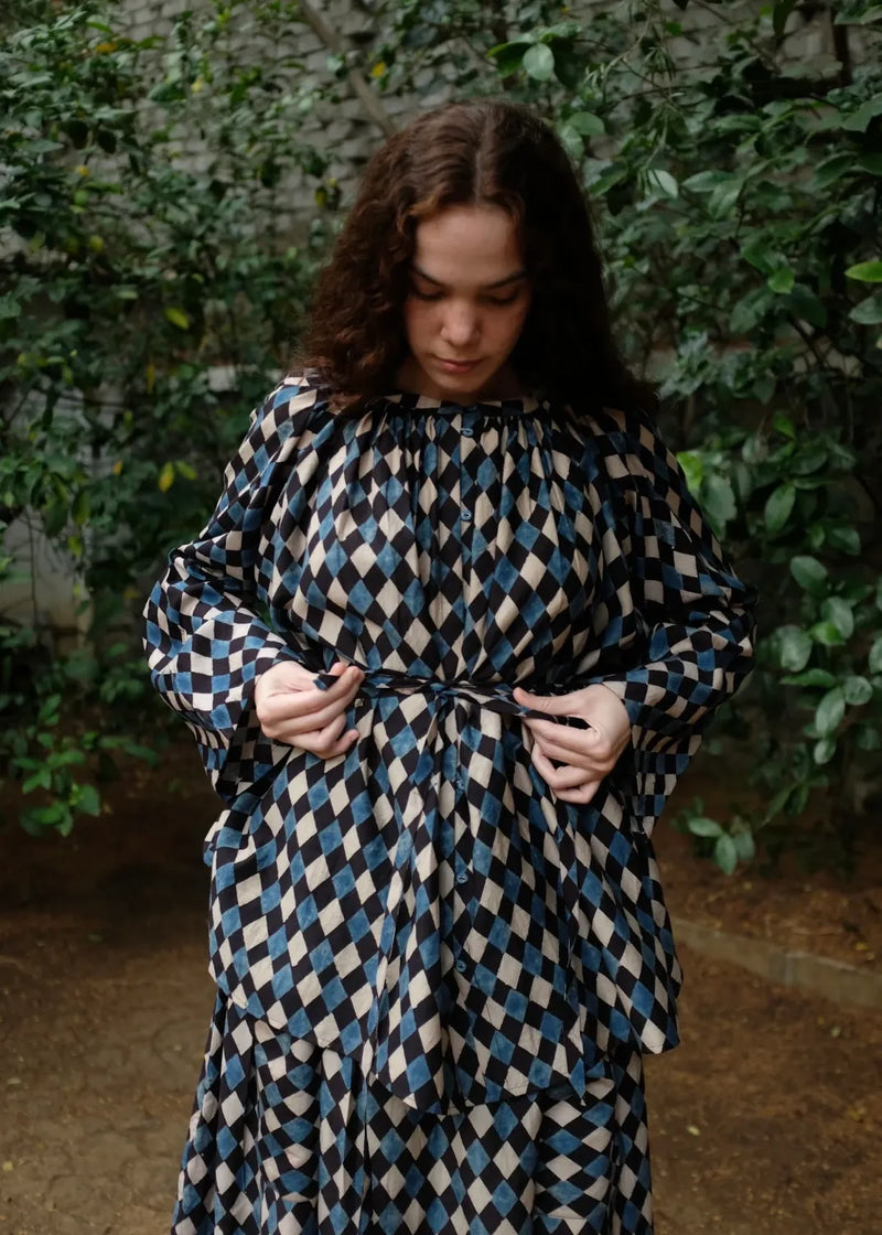 Freya Top silk by MASON AND MILL in multi color for women Worldwide