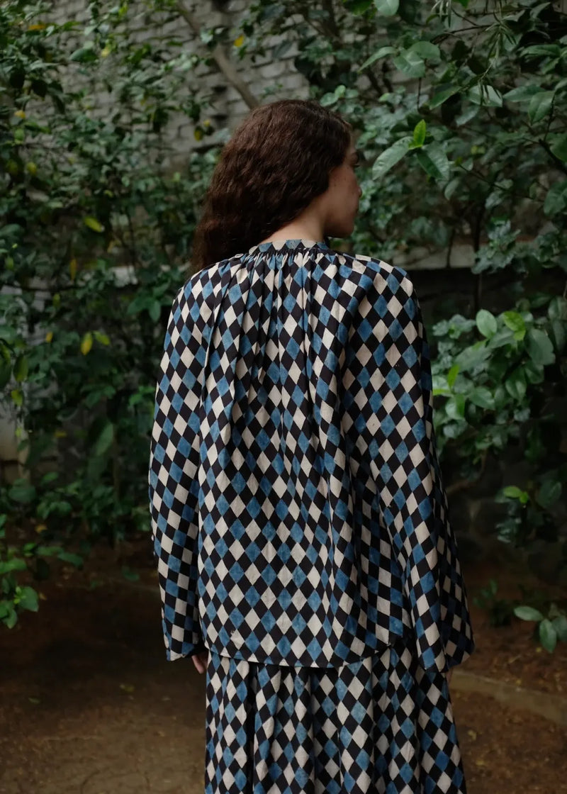 Freya Top silk by MASON AND MILL in multi color for women Worldwide