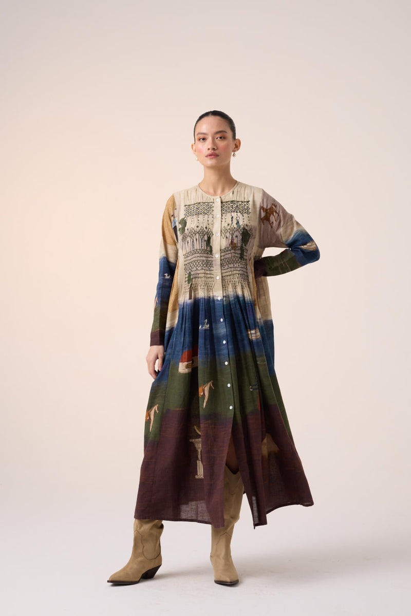 FRIDA DRESS-VILLAGE PRINT cotton by CORD for women Worldwide