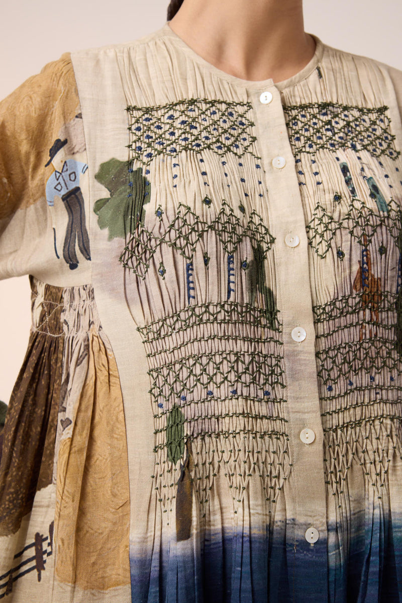 FRIDA DRESS-VILLAGE PRINT cotton by CORD for women Worldwide