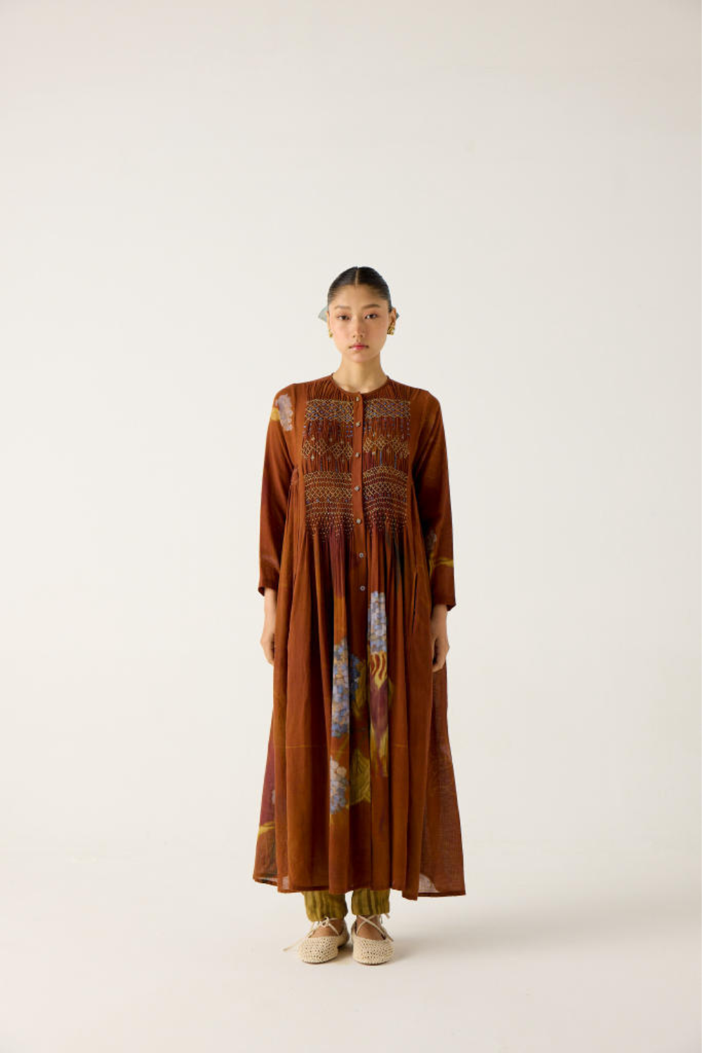 FRIDA SET-FOLIAGE + SCALE PRINT (FRIDA DRESS + PLEAT PANTS)