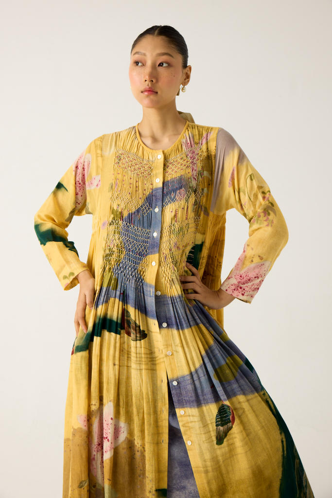 FRIDA DRESS-WALLFLOWER cotton by CORD in multi for women Worldwide