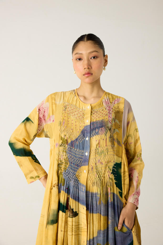FRIDA SET- WALLFLOWER+INDIGO (FRIDA DRESS+EMILY SKIRT) cotton by CORD in multi for women Worldwide