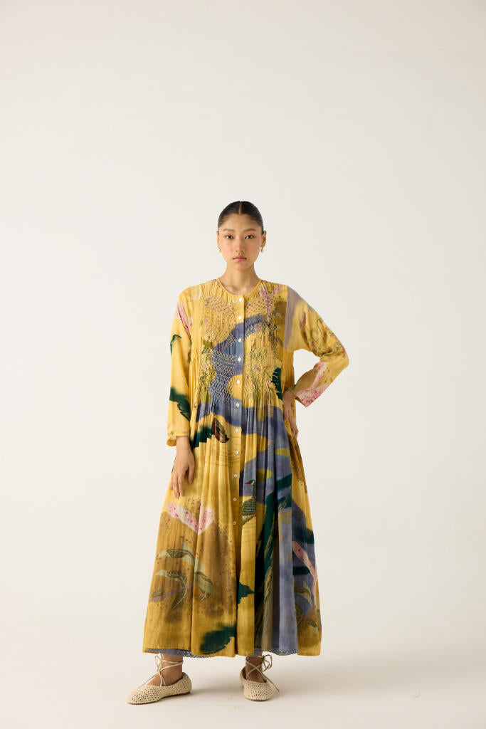 FRIDA DRESS-WALLFLOWER cotton by CORD in multi for women Worldwide
