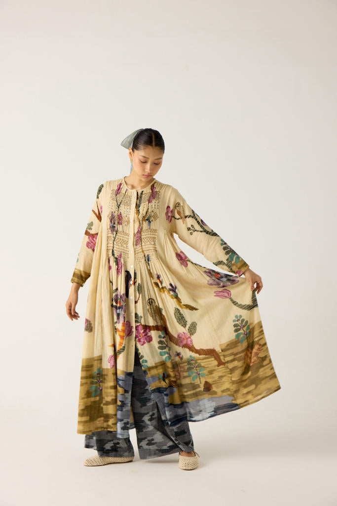 FRIDA SET- SAFARI (FRIDA DRESS+ CAMO PANTS) cotton by CORD in multi for women Worldwide