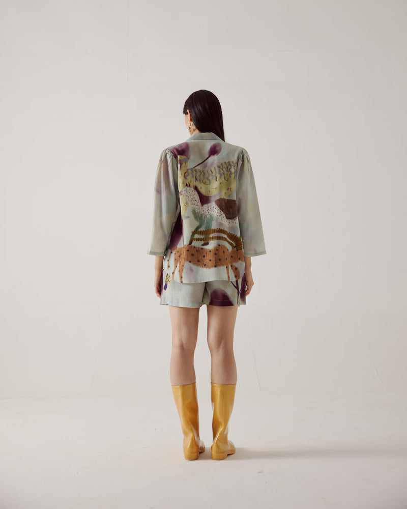 Front Tie Shirt-Mirage mul by CORD in multi for women Worldwide