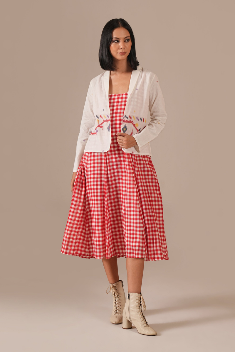 GARNET LUXE SET 100% cotton by Indigo Dreams in red color for women Worldwide