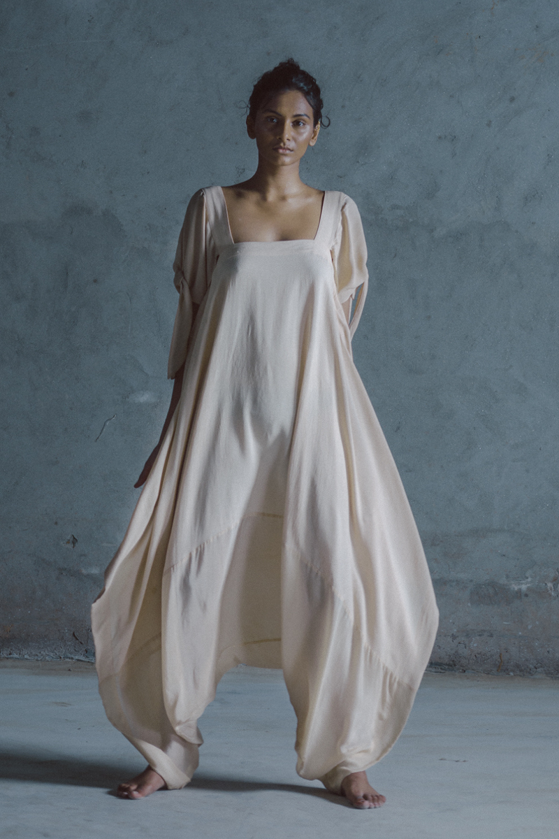 GATI DRAPE JUMPSUIT silk by Ituvana for women Worldwide