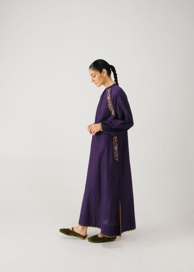 Goa dress-Ink band emb. silk by CORD for women Worldwide