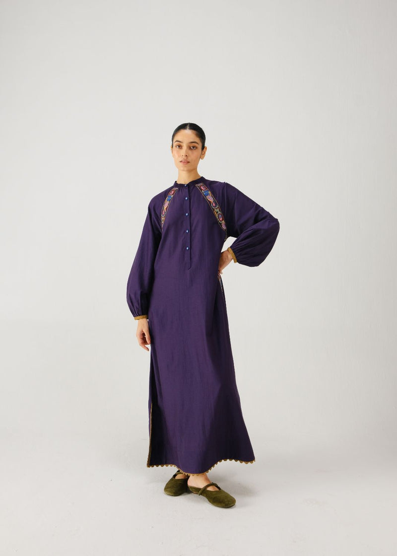 Goa dress-Ink band emb. silk by CORD for women Worldwide