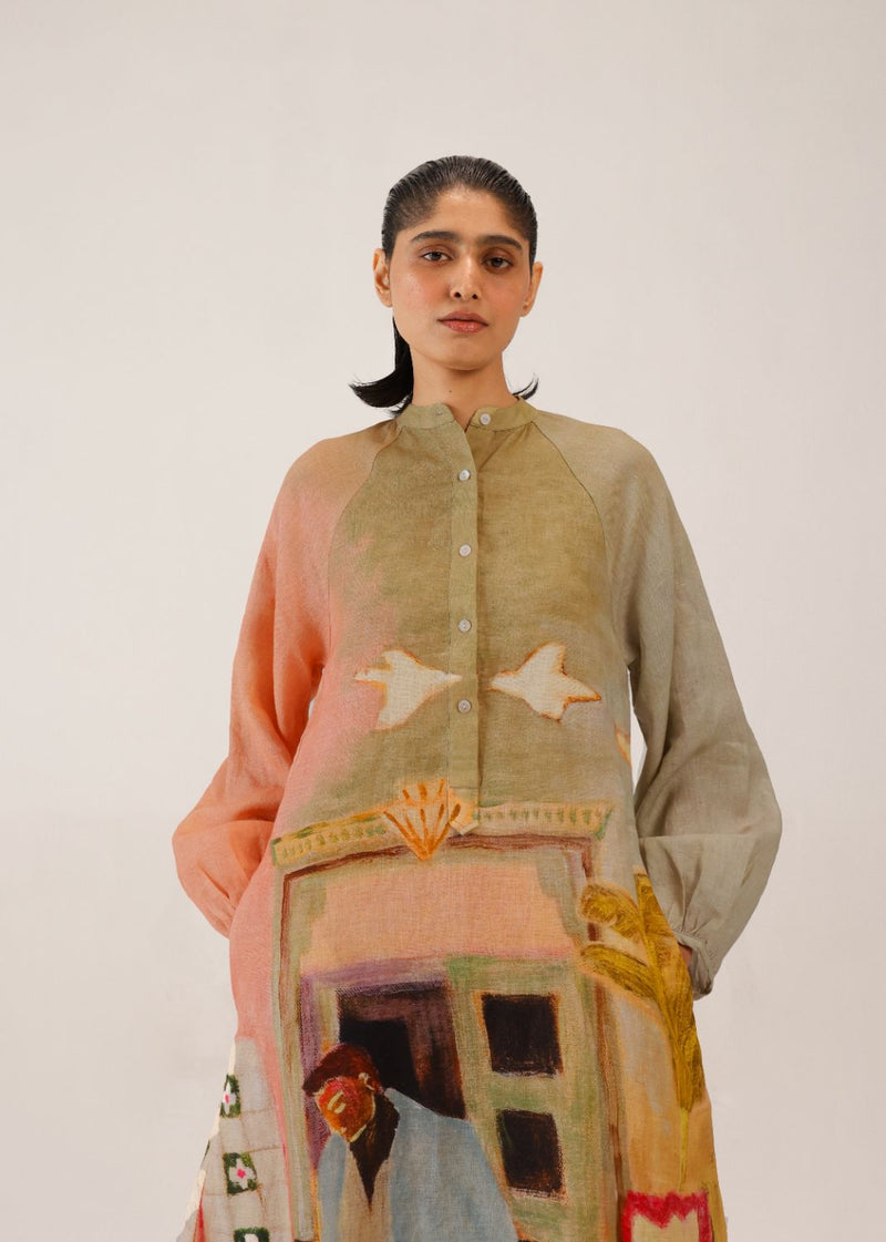 GOA DRESS - MORNING COFFEE all linen by CORD for women Worldwide