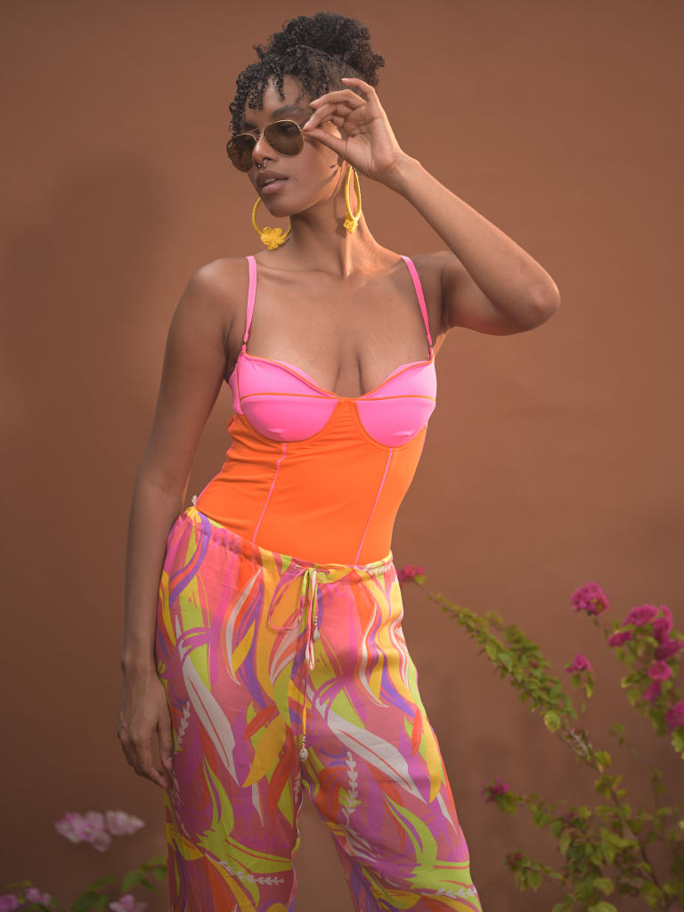 Sunset Underwired Corset Swimsuit