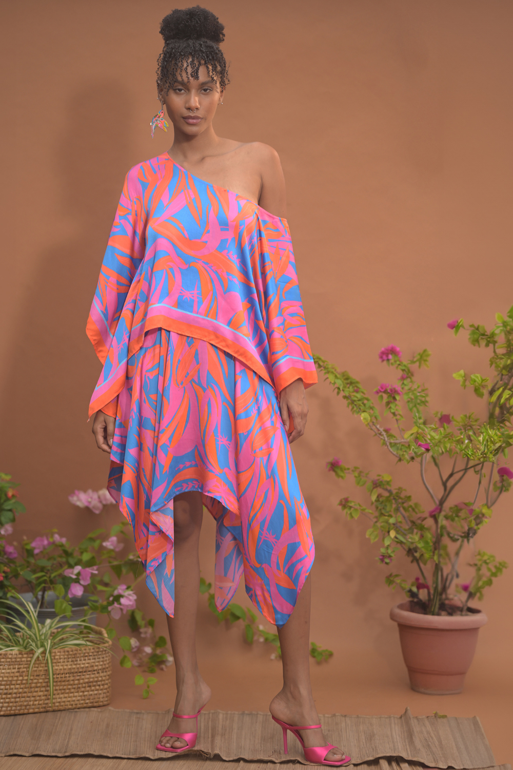 Leila Scarf kaftan blouse