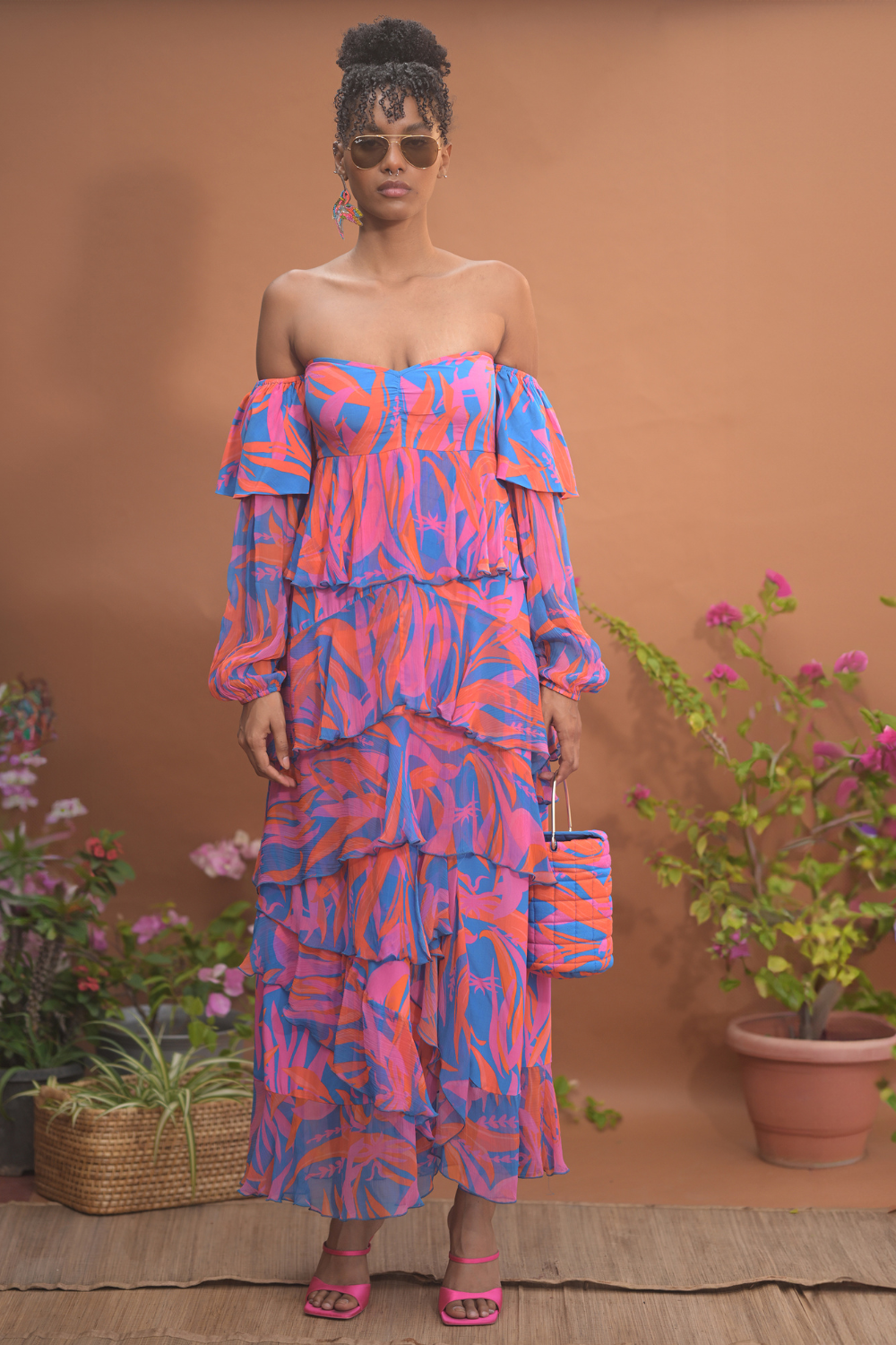 Leila Ruffled Maxi dress