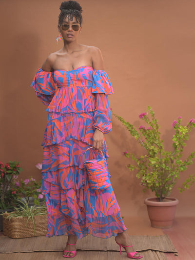 Leila Ruffled Maxi dress