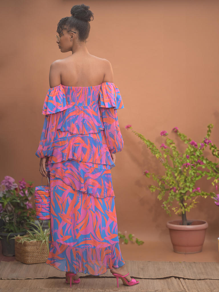 Leila Ruffled Maxi dress