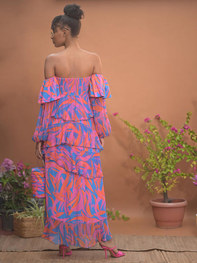 Leila Ruffled Maxi dress