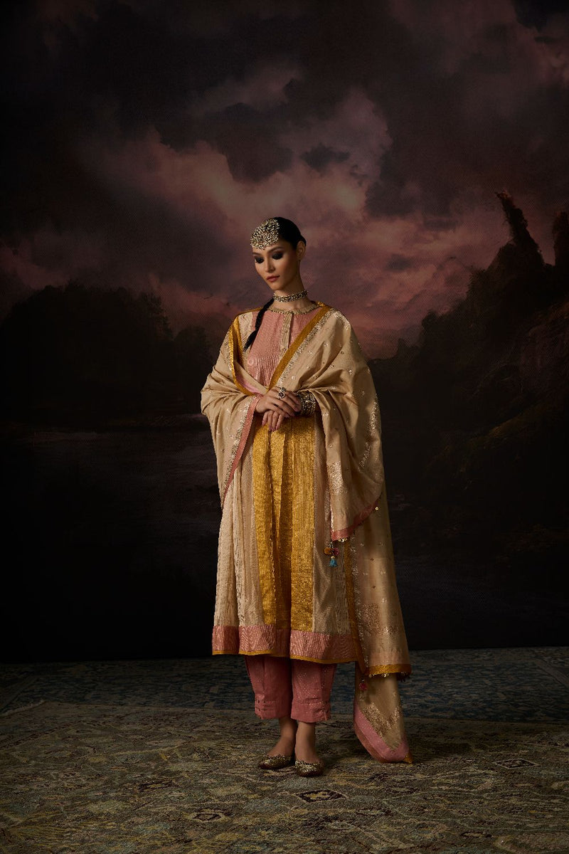 GUL KURTA chanderi by SWATTI KAPOOR in multi color for women Worldwide