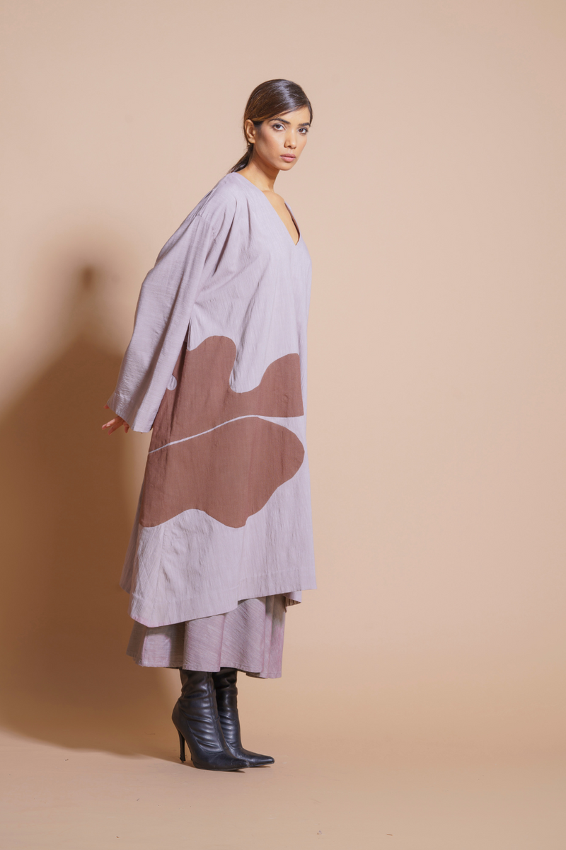 Gunpowder Tunic cotton matty kaftans and tunics by Stoique in steel grey, terracotta for women Worldwide
