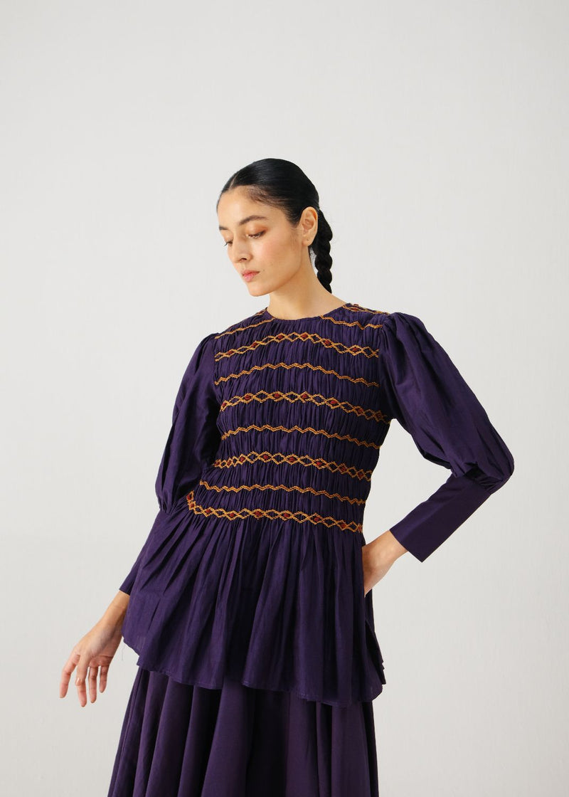 Gaia top-Ink silk by CORD for women Worldwide