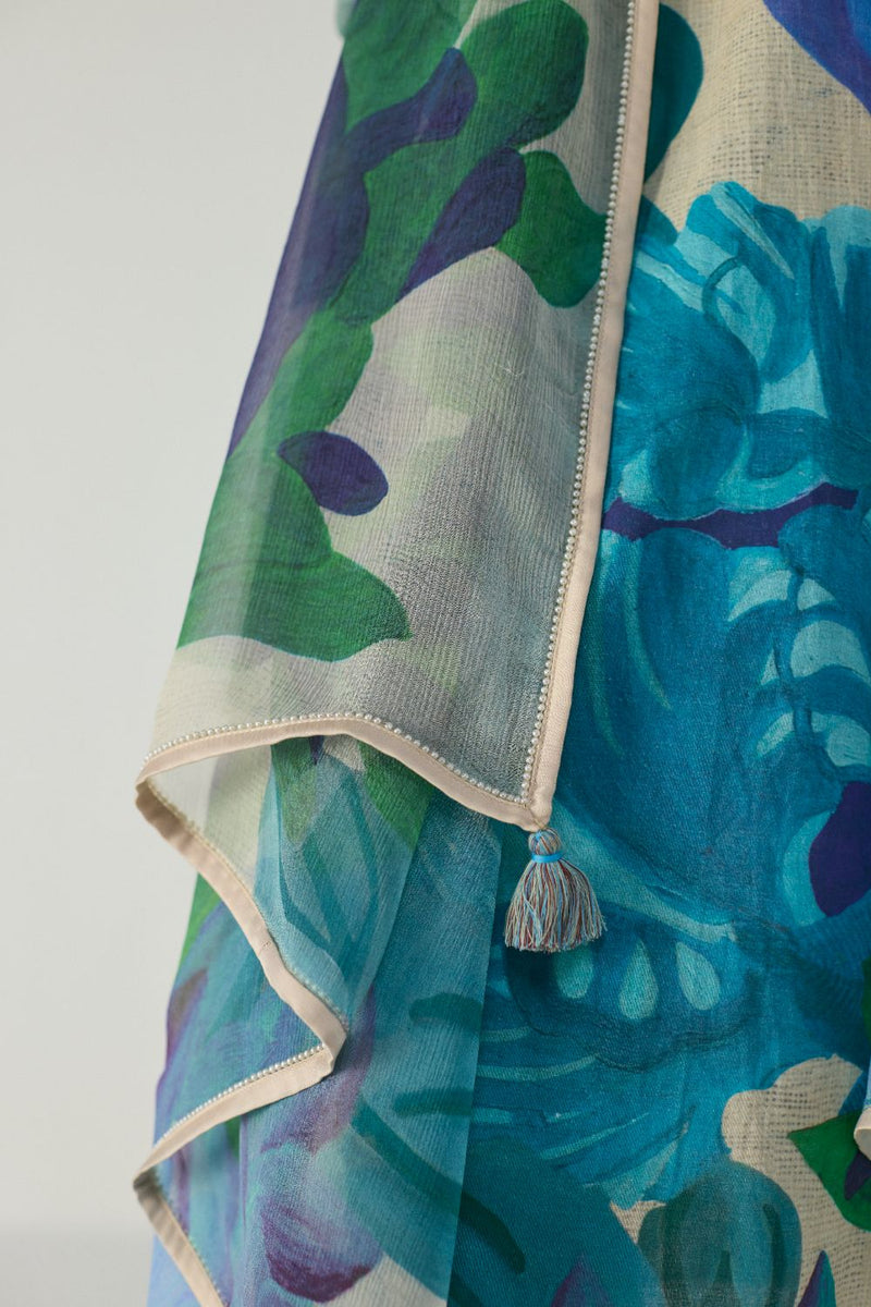 Garden Party Chiffon Dupatta chiffon by YAM in multi color for women Worldwide