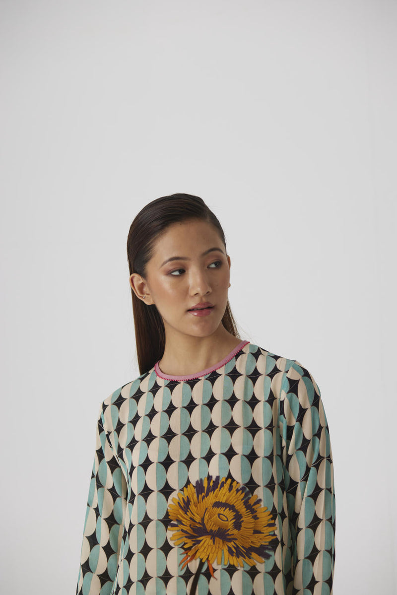 GIFU LONG KURTA SET mul by Yam in multi color for women Worldwide