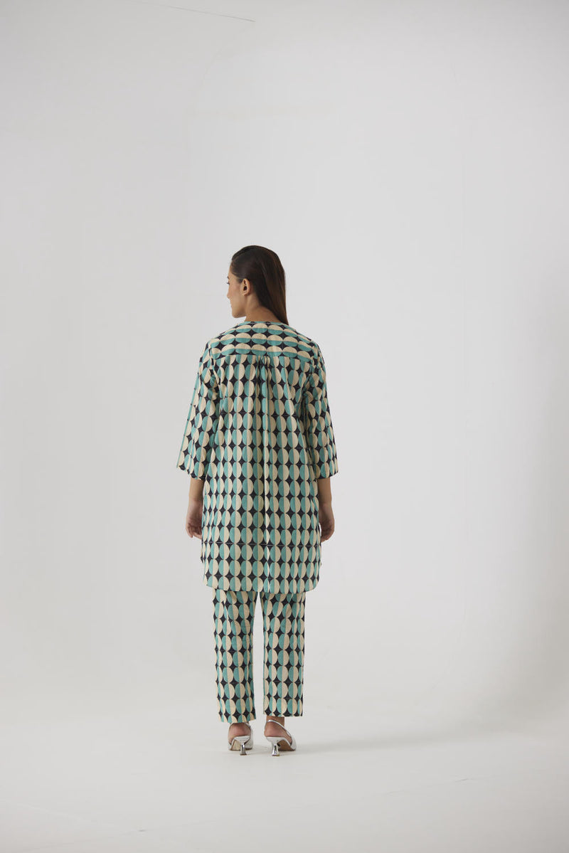 GIFU SHORT COTTON KURTA SET cotton by Yam in multi color for women Worldwide