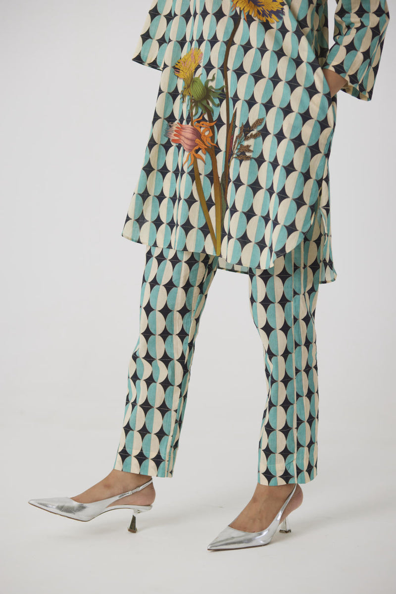 GIFU SHORT COTTON KURTA SET cotton by Yam in multi color for women Worldwide