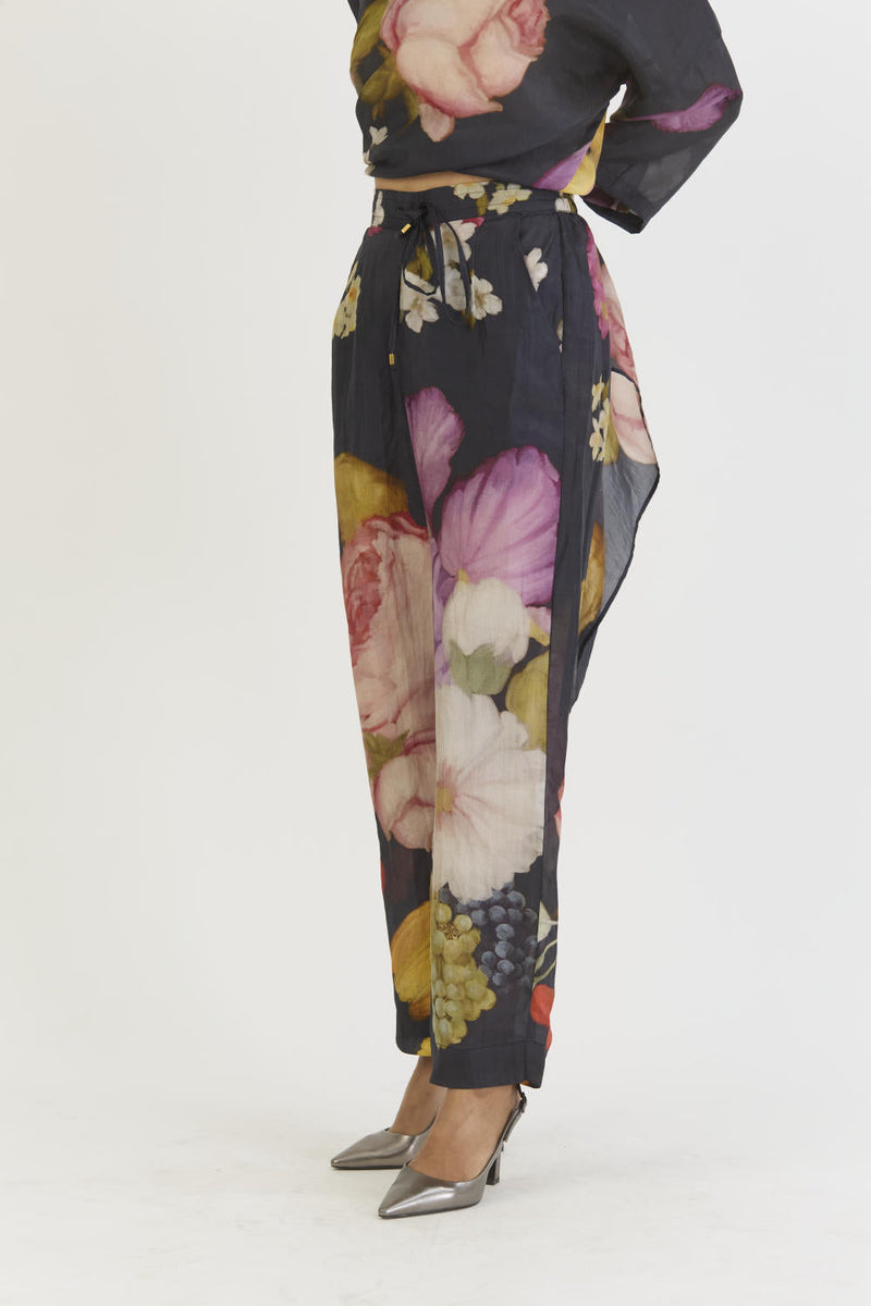 GLORY BLACK SILK KAFTAN SET silk by Yam for women Worldwide