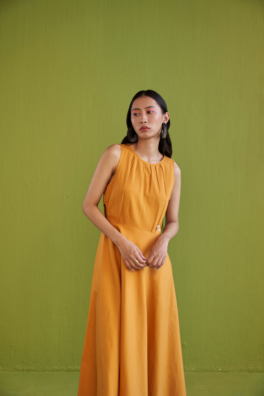 Golden Sunrise Organic Cotton Maxi Dress