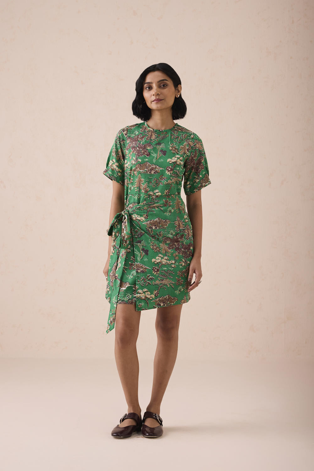 Green Fields Tencel Wrap Dress