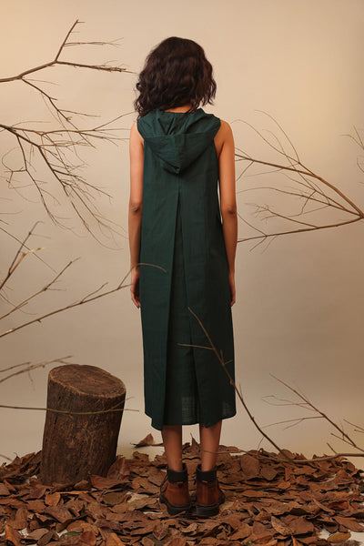 Green Hooded Vita Dress