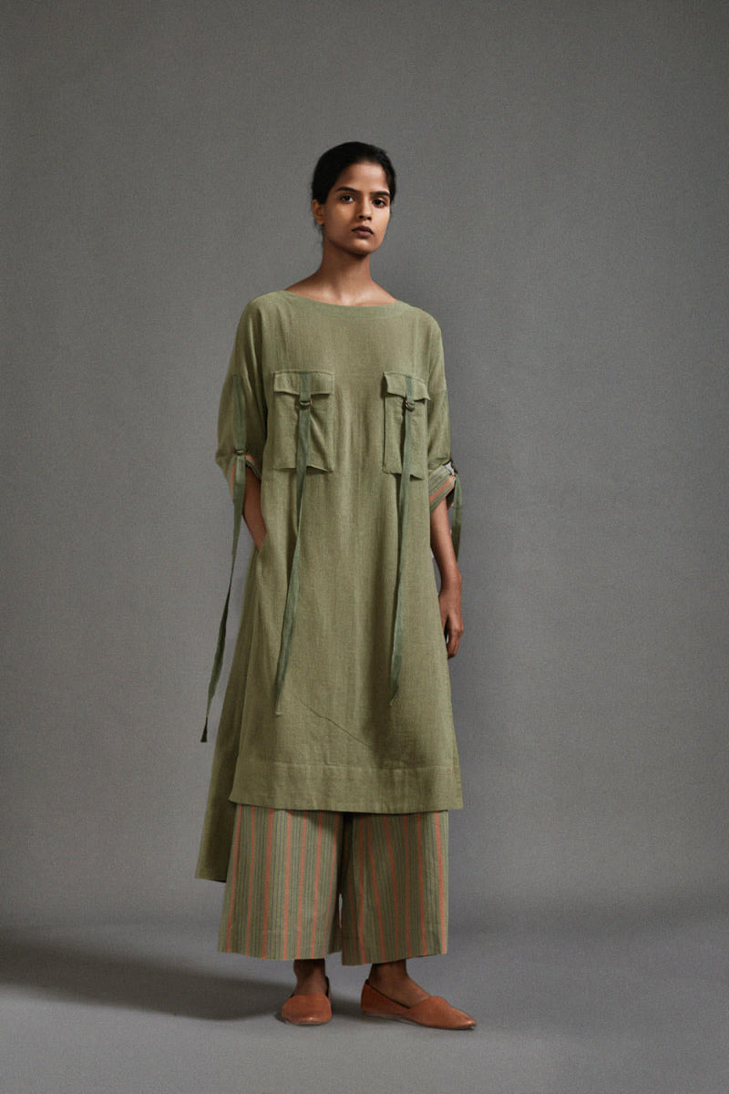 Green New Ruka Tunic cotton by Mati in green color for women Worldwide