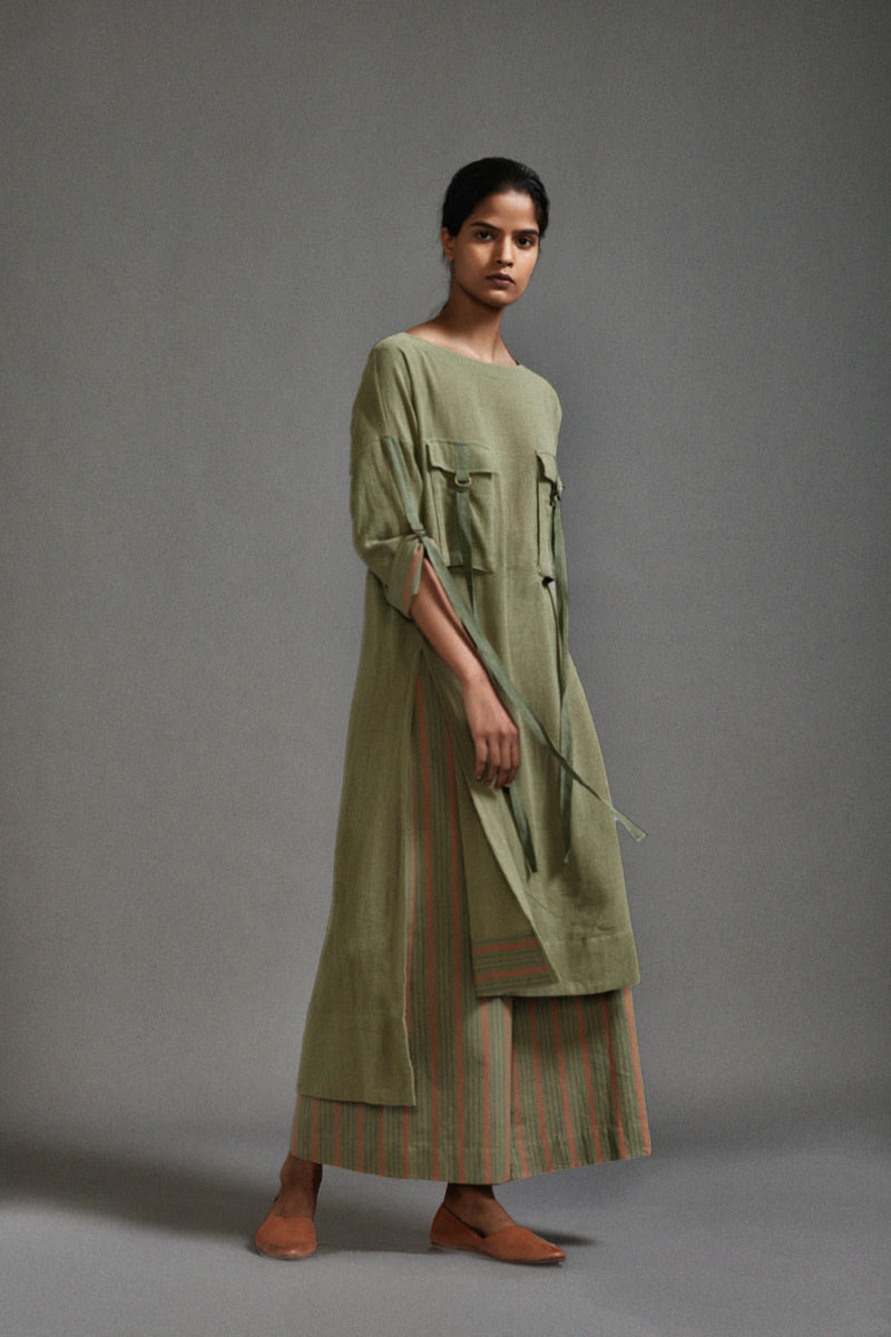 Green New Ruka Tunic cotton by Mati in green color for women Worldwide