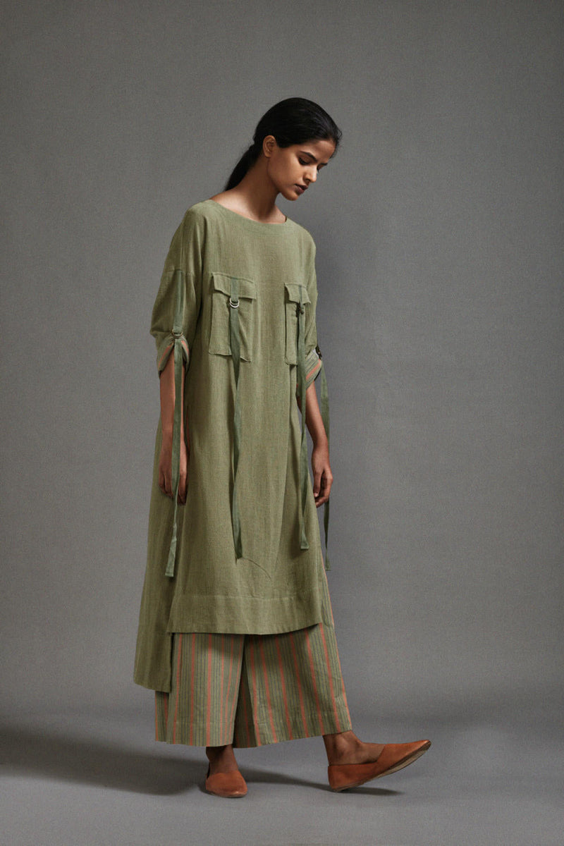Green New Ruka Tunic Set cotton by Mati in green color for women Worldwide