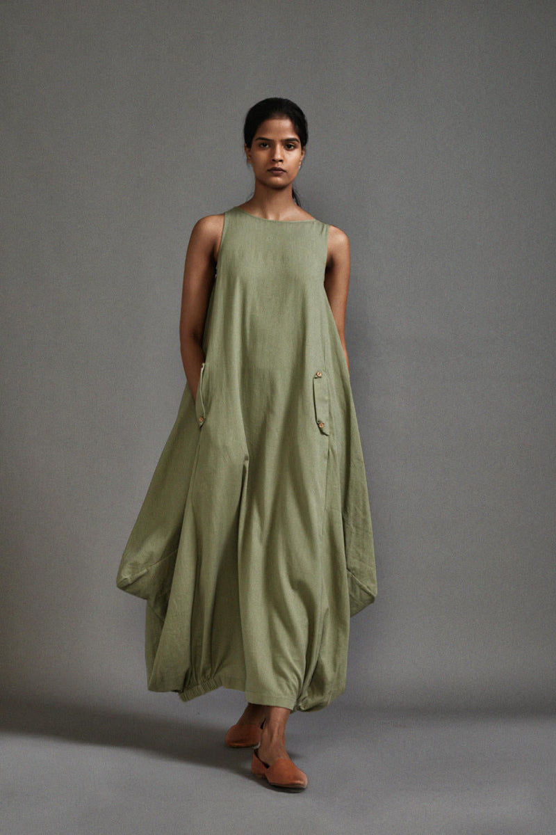 Green New Vari Aakar cotton by Mati in green color for women Worldwide