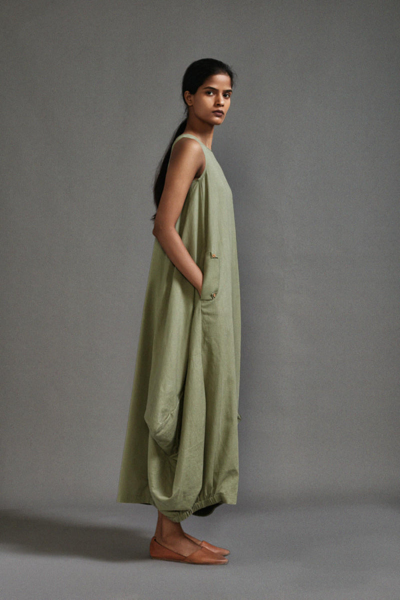 Green New Vari Aakar cotton by Mati in green color for women Worldwide