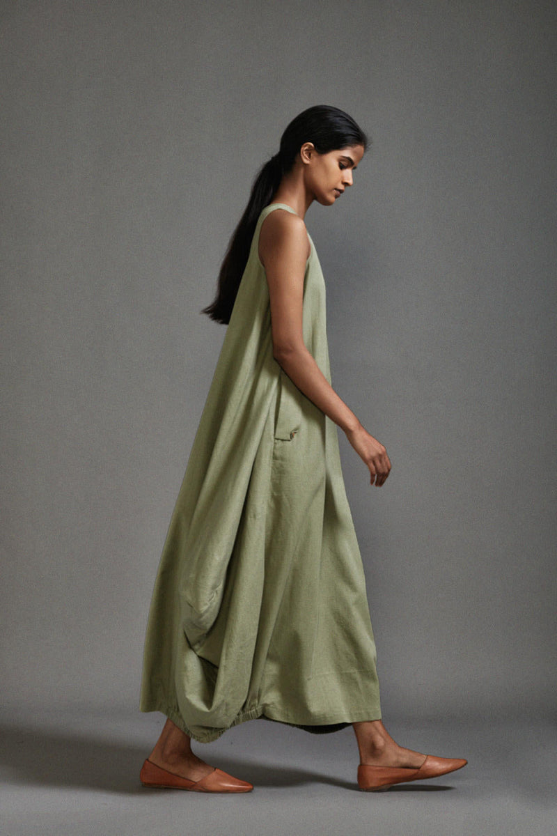 Green New Vari Aakar cotton by Mati in green color for women Worldwide