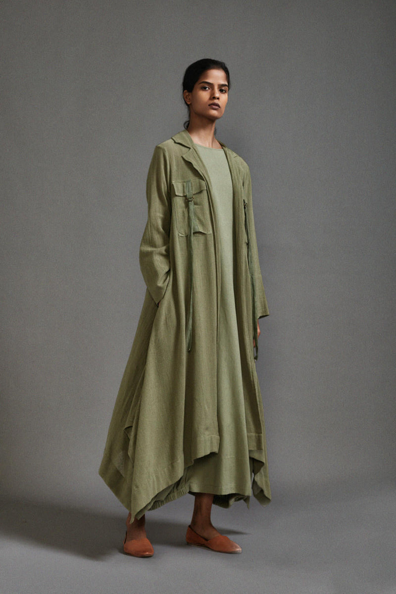 Green Safari Vari and Koza Set cotton by Mati in green color for women Worldwide